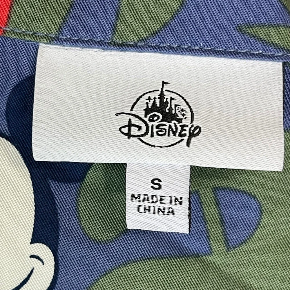 Disney Mickey Mouse Aloha Hawaiian Shirt Men's Size S‎ Vacation Resort Print